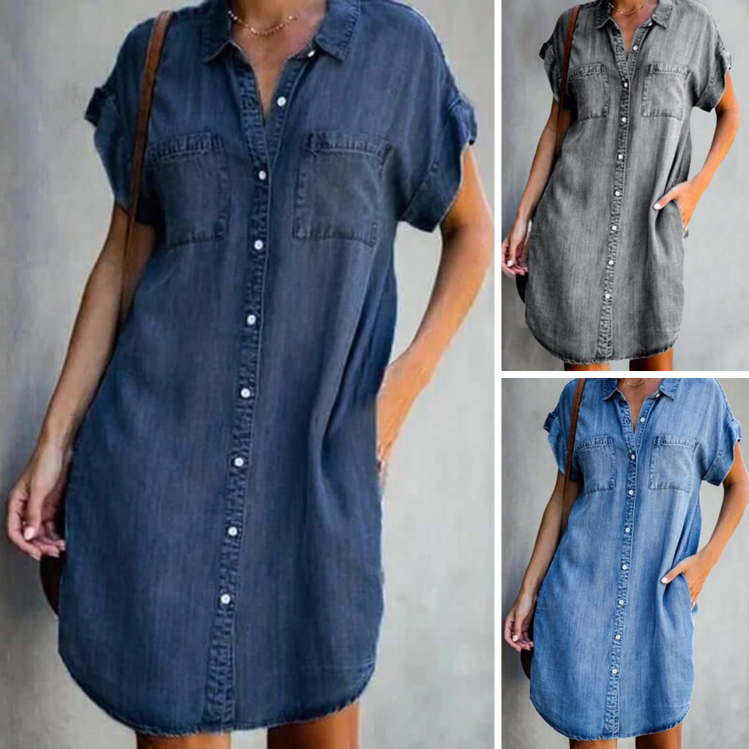 Valmora™ - Casual Denim Dress
