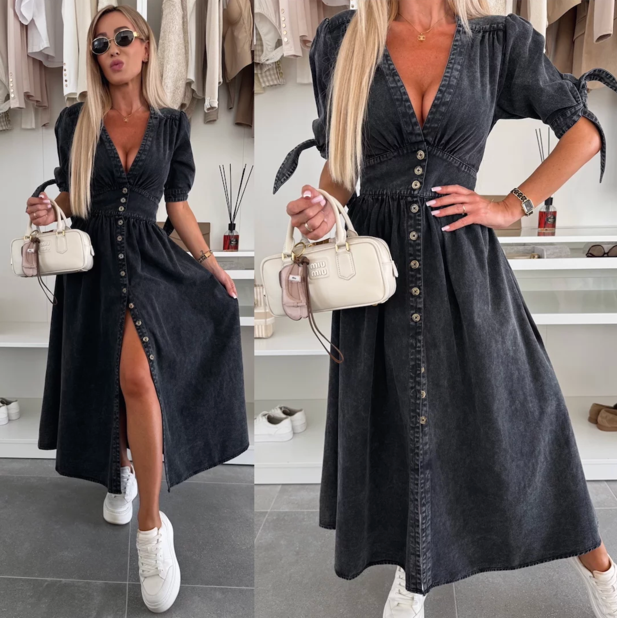 Valmora™ | Radiant Denim Dress