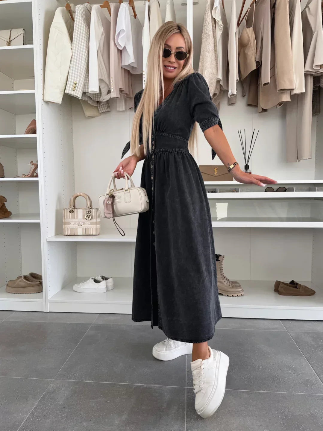 Valmora™ | Radiant Denim Dress