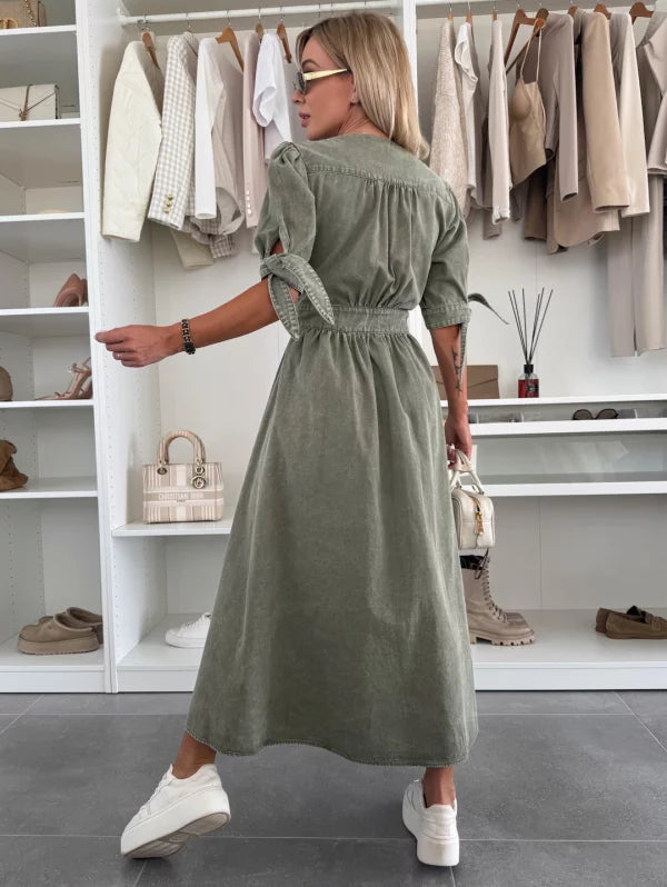 Valmora™ | Radiant Denim Dress