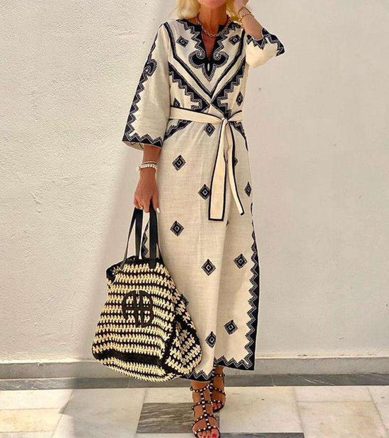 Valmora™ | Timeless Classic Dress with V-Neck