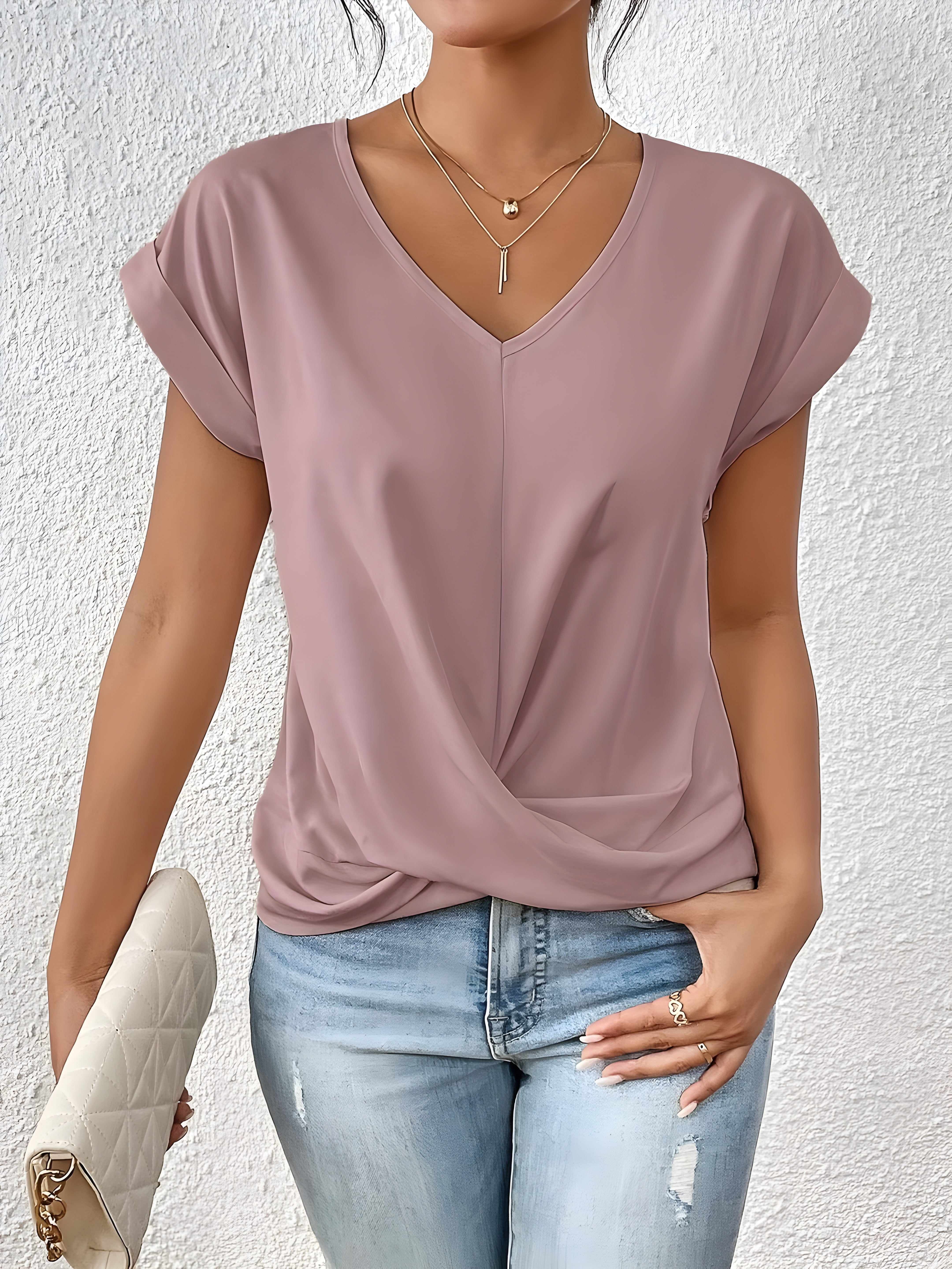 Ziva™ | Casual T-Shirt with V-Neck