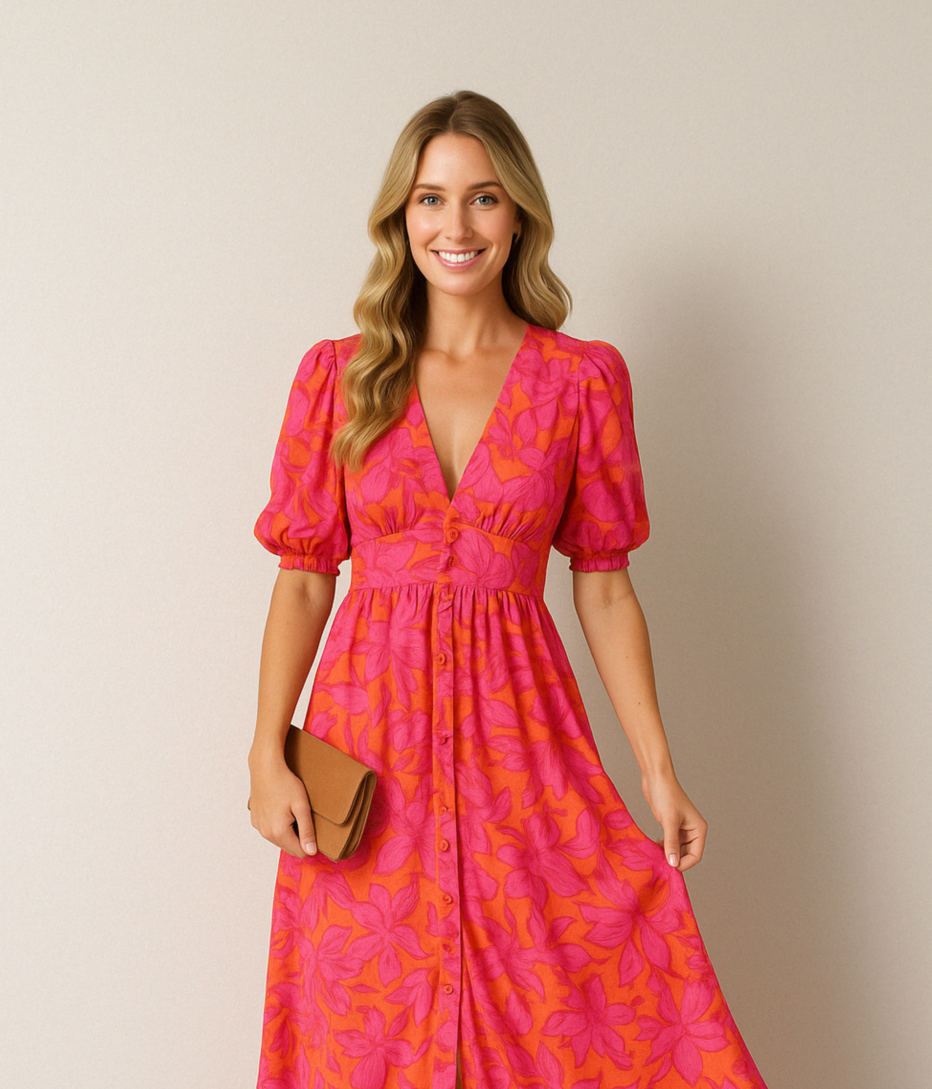 Valmora™ | Rose-Red Maxi Dress