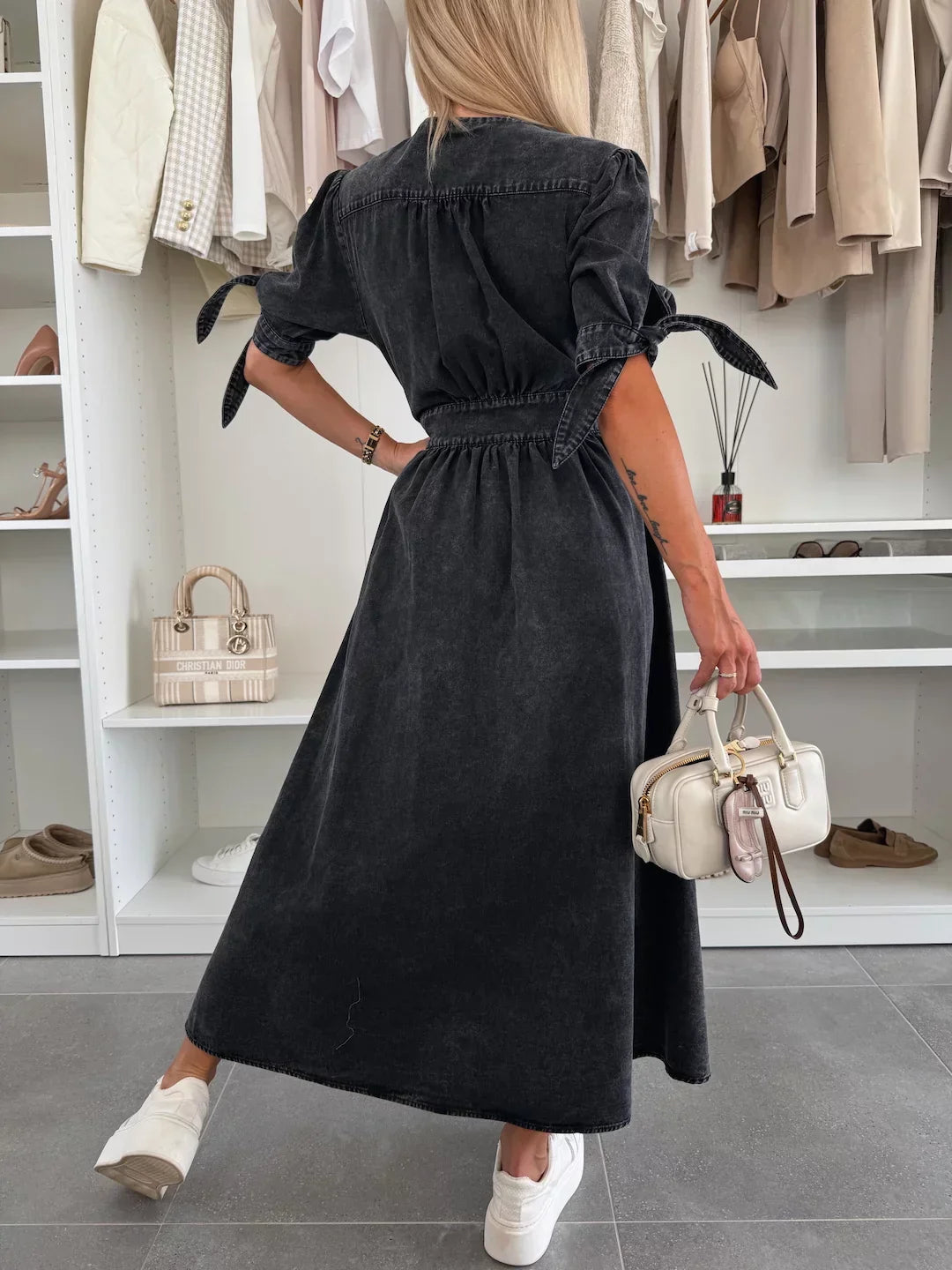 Valmora™ | Radiant Denim Dress